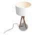 Union & Scale Essentials LED Wood Table Lamp, 26.18" h, Espesso/White (24411250)