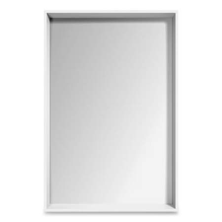Union & Scale Plastic Frame Wall Mirror, Rectangular, White Frame, 30.78 x 4.96 x 41.5 (24411260)