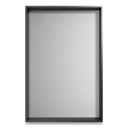 Union & Scale Plastic Frame Wall Mirror, Rectangular, Black Frame, 30.78 x 4.96 x 41.5 (24411268)