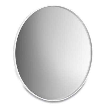 Union & Scale Aluminum Frame Wall Mirror, Round, White Frame, 31.5" dia (24413859)