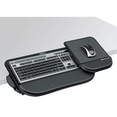 Fellowes Tilt 'n Slide Keyboard Manager with Comfort Glide, 19.5w x 11.5d, Black (8060201)