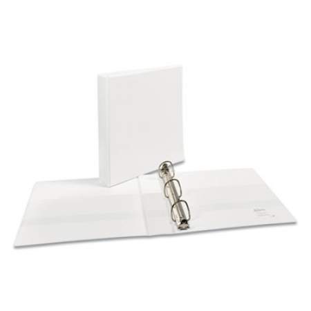 Avery Durable View Binder with DuraHinge and EZD Rings, 3 Rings, 1.5" Capacity, 11 x 8.5, White, (9401) (09401)