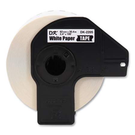 Brother Continuous Paper Label Tape, 2.4" x 100 ft, White, 24 Rolls/Pack (DK220524PK)