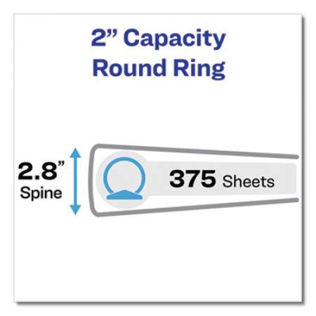 Avery Showcase Economy View Binder with Round Rings, 3 Rings, 2" Capacity, 11 x 8.5, Black (19700)