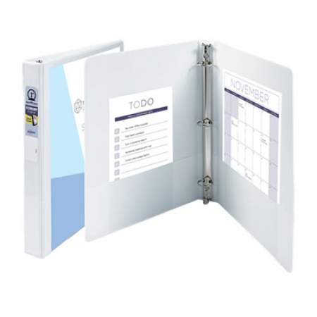 Avery Economy View Binder with Round Rings , 3 Rings, 1.5" Capacity, 11 x 8.5, White (21086)