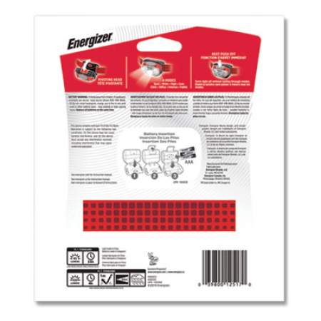 Energizer LED Headlight, 3 AAA Batteries (Included), Red (HDB32E)