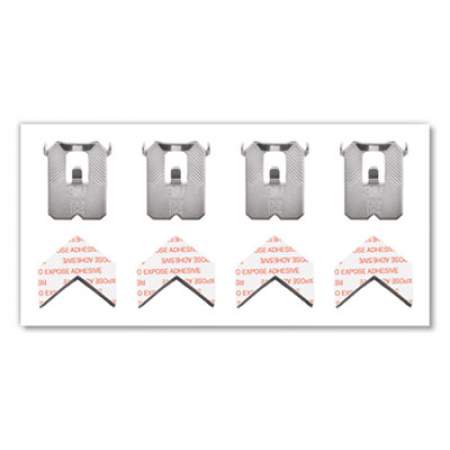3M Claw Drywall Picture Hanger, Holds 25 lbs, 4 Hooks and 4 Spot Markers, Stainless Steel (3PH25M4ES)