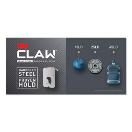 3M Claw Drywall Picture Hanger, Holds 25 lbs, 4 Hooks and 4 Spot Markers, Stainless Steel (3PH25M4ES)