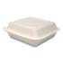 Dart Bare by Solo Eco-Forward Bagasse Hinged Lid Containers, 3-Compartment, 9.6 x 9.4 x 3.2, Ivory, 200/Carton (HC9CSC2050)