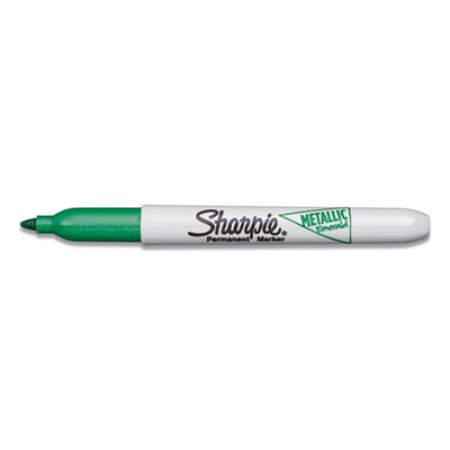 Sharpie Metallic Fine Point Permanent Markers, Fine Bullet Tip, Green, Dozen (2029679)