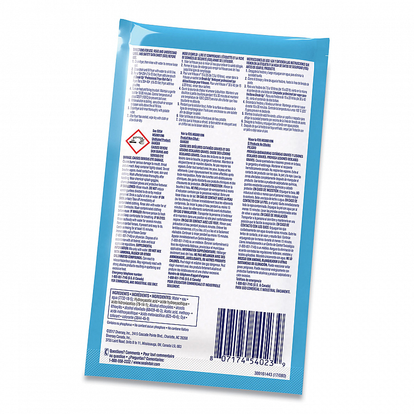 Fryer Boil-Out, Ready to Use, 2 oz Packet, 36/Carton (CBD991209)