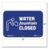 Tabbies BeSafe Messaging Education Wall Signs, 9 x 6,  "Water Fountain Closed", 3/Pack (29515)