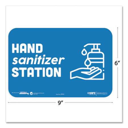 Tabbies BeSafe Messaging Education Wall Signs, 9 x 6,  "Hand Sanitizer Station", 3/Pack (29514)