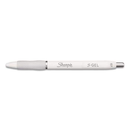 Sharpie S-Gel S-Gel Fashion Barrel Gel Pen, Retractable, Medium 0.7 mm, Black Ink, Pearl White Barrel, Dozen (2126236)