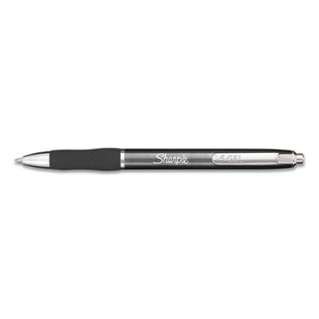 Sharpie S-Gel S-Gel Premium Metal Barrel Gel Pen, Retractable, Medium 0.7 mm, Black Ink, Gun Metal Gray Barrel, Dozen (2126182)
