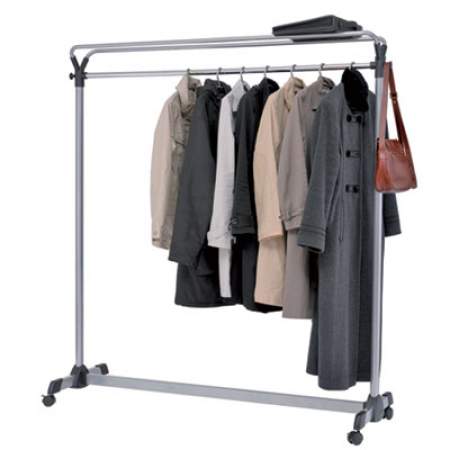 Alba Large Capacity Garment Rack, 63.5w x 21.25d x 67.5h, Black/Silver (PMGROUP3)