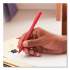 Paper Mate Write Bros. Ballpoint Pen, Stick, Medium 1 mm, Red Ink, Red Barrel, Dozen (3321131C)