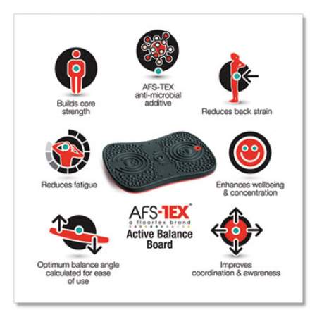 Floortex AFS-TEX Active Balance Board, 14 x 20 x 2.5, Black (FCWB1420ABK)