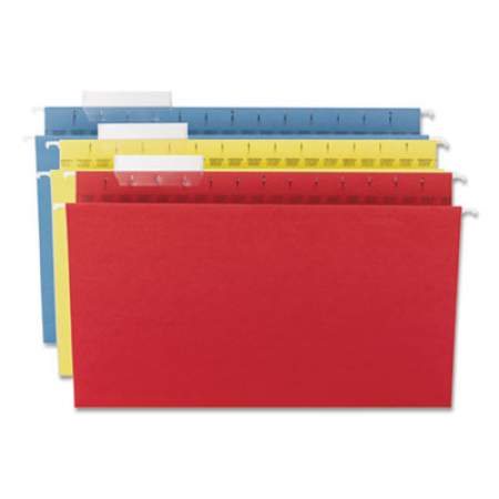 Smead TUFF Hanging Folders with Easy Slide Tab, Legal Size, 1/3-Cut Tab, Assorted, 15/Box (64140)