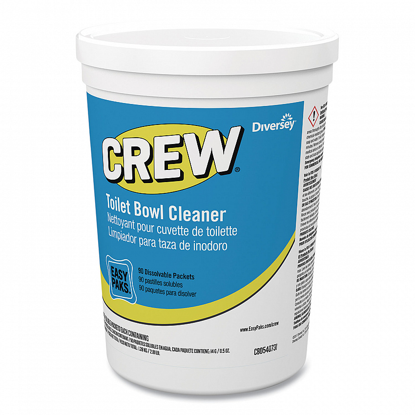 Crew Easy Paks Toilet Bowl Cleaner, Fresh Floral Scent, 0.5 oz Packet, 90 Packets/Tub (CBD540731EA)