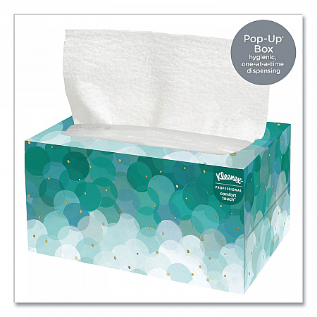 Ultra Soft Hand Towels, POP-UP Box, 1-Ply, 8.9 x 10, White, 70/Box, 18 Boxes/Carton (11268CT)