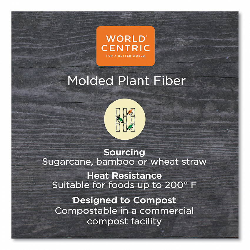 PFAS Fiber Trays, 9.1 x 7.1 x 0.7, Natural, Paper, 500/Carton (TRSC4S)