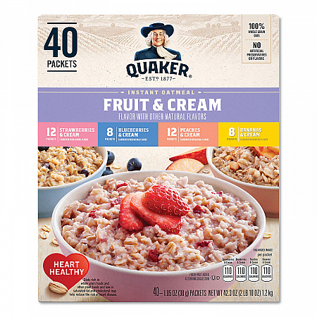 Instant Oatmeal, Assorted Varieties, 1.05 oz Packet, 40/Box (22001144)