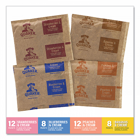Instant Oatmeal, Assorted Varieties, 1.05 oz Packet, 40/Box (22001144)
