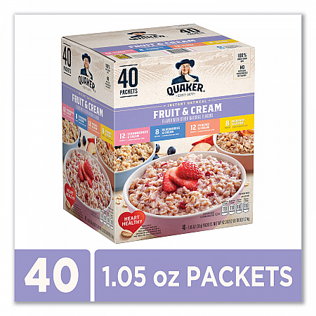 Instant Oatmeal, Assorted Varieties, 1.05 oz Packet, 40/Box (22001144)