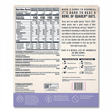 Instant Oatmeal, Assorted Varieties, 1.05 oz Packet, 40/Box (22001144)