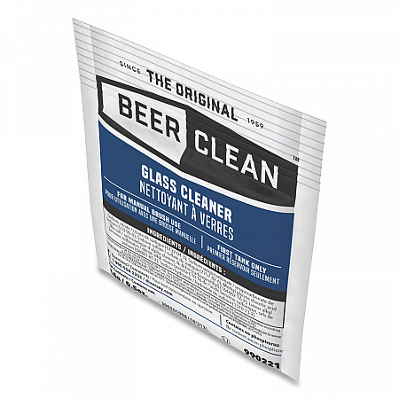 Beer Clean Glass Cleaner, Powder, 0.5 oz. Packet, 100/Carton (990221)