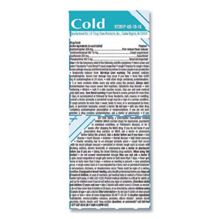 Lil' Drugstore Severe Cold Tablets, Refill Pack, Two Tablets/Packet, 50 Packets/Box (97187)