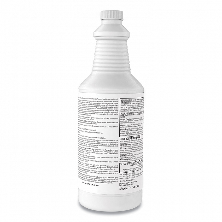 Oxivir TB One-Step Disinfectant Cleaner, Liquid, 32 oz Bottle with Flip-Top Cap (4277285EA)