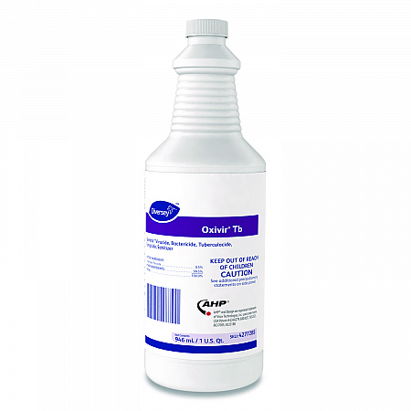 Oxivir TB One-Step Disinfectant Cleaner, Liquid, 32 oz Bottle with Flip-Top Cap (4277285EA)