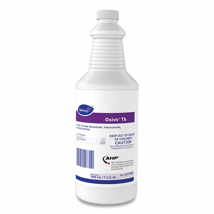 Oxivir TB One-Step Disinfectant Cleaner, Unscented, 32 oz Bottle, 12/Carton (4277285)