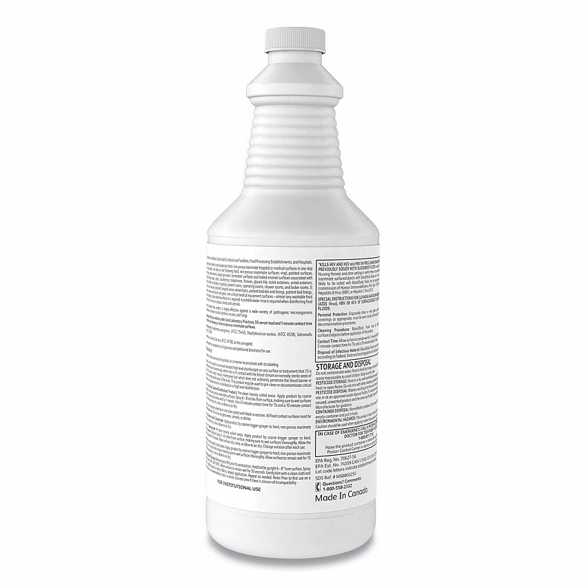 Oxivir TB One-Step Disinfectant Cleaner, Unscented, 32 oz Bottle, 12/Carton (4277285)