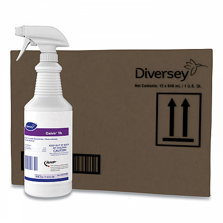 Oxivir TB One-Step Disinfectant Cleaner, Unscented, 32 oz Bottle, 12/Carton (4277285)