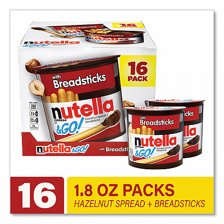 Hazelnut Spread and Breadsticks, 1.8 oz Single-Serve Tub, 16/Pack (22001135)