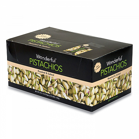 Roasted and Salted Pistachios, 1.5 oz Bag, 24/Pack (22000784)