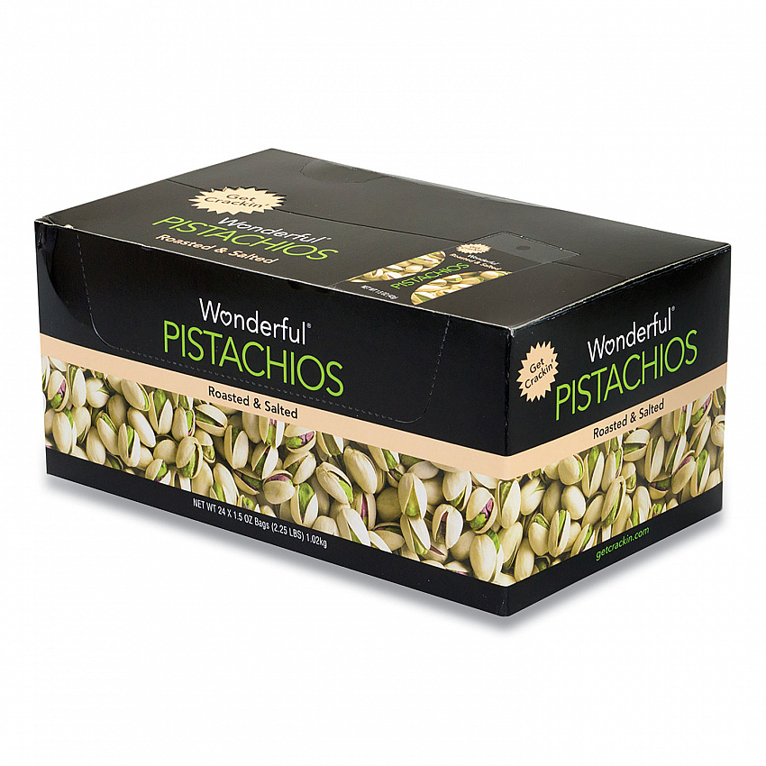 Roasted and Salted Pistachios, 1.5 oz Bag, 24/Pack (22000784)