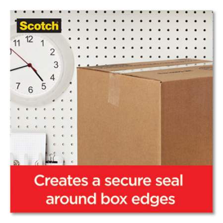 Scotch Box Lock Shipping Packaging Tape, 1.5" Core with Dispenser, 1.88" x 22.2 yds, Clear, 6/Pack (1956)