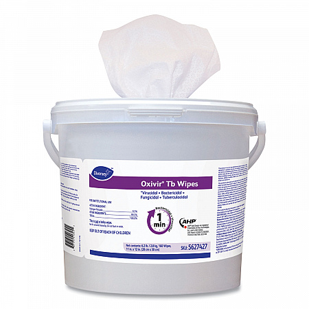 Oxivir TB Disinfectant Wipes, 11 x 12, White, 160/Bucket, 4 Buckets/Carton (5627427)