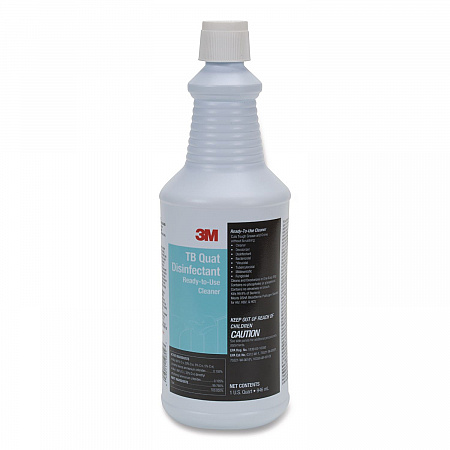 TB Quat Disinfectant Ready-to-Use Cleaner, Fresh Scent, 32 oz Bottle, 12 Bottles and 2 Spray Triggers/Carton (29612)