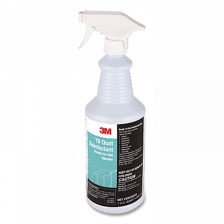 TB Quat Disinfectant Ready-to-Use Cleaner, Fresh Scent, 32 oz Bottle, 12 Bottles and 2 Spray Triggers/Carton (29612)