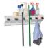 Ex-Cell THE CLINCHER MOP AND BROOM HOLDER, 34"W X 5 1/2"D X 7 1/2"H, WHITE GLOSS, EACH (333 6 WHT2)