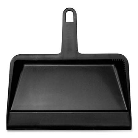 Impact Heavy-Duty Plastic Dust Pan, 12 x 12 x 4, Black (721698)