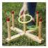Champion Sports Ring Toss Set, Plastic/Wood, Assorted Colors, 5 Pegs, 4 Rings (QS1)