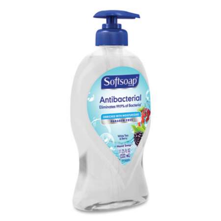 Softsoap Antibacterial Hand Soap, White Tea and Berry Fusion, 11.25 oz Pump Bottle, 6/Carton (44573)