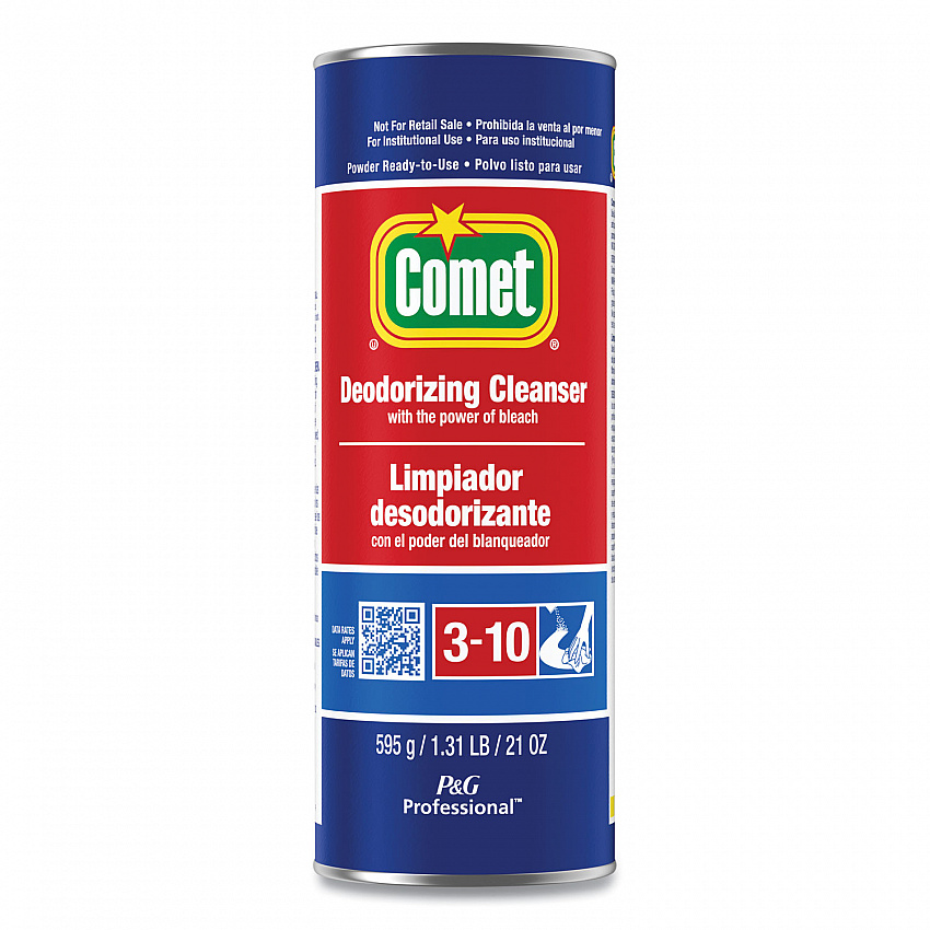 Deodorizing Cleanser with Bleach, Powder, 21 oz Canister, 24/Carton (32987CT)