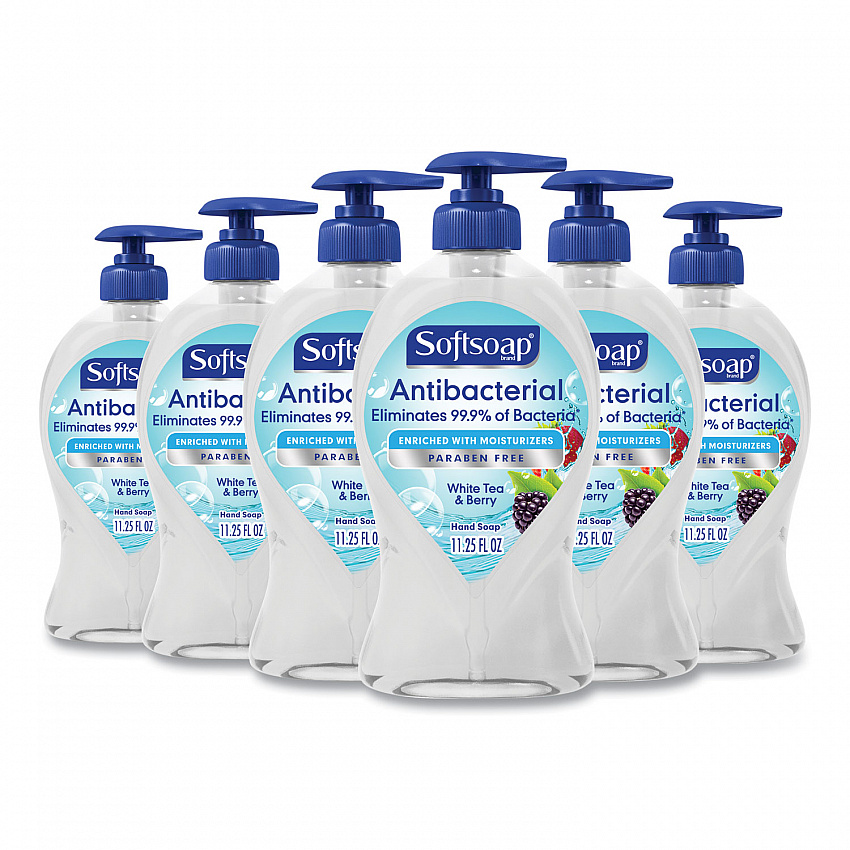 Antibacterial Hand Soap, White Tea and Berry Fusion Scent, 11.25 oz, 6/Carton (44573)